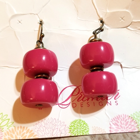 NEW Premier Designs 🔥 Pink Chunky Bead Dangle Earrings - Picture 6 of 6